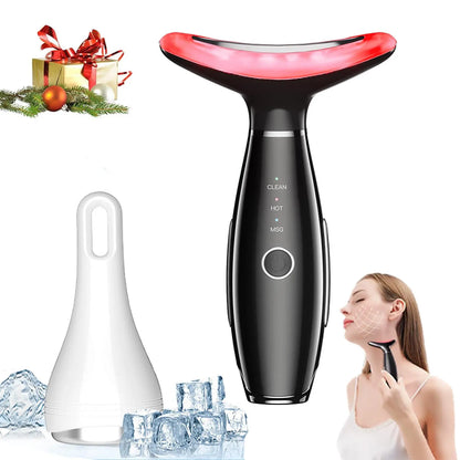 Revitalize Your Skin with the 3-Color LED Facial Massager - Ultimate Beauty Neck Instrument for Winter & Valentine's Day Gifts, Wrinkle Remover & Double Chin Solution