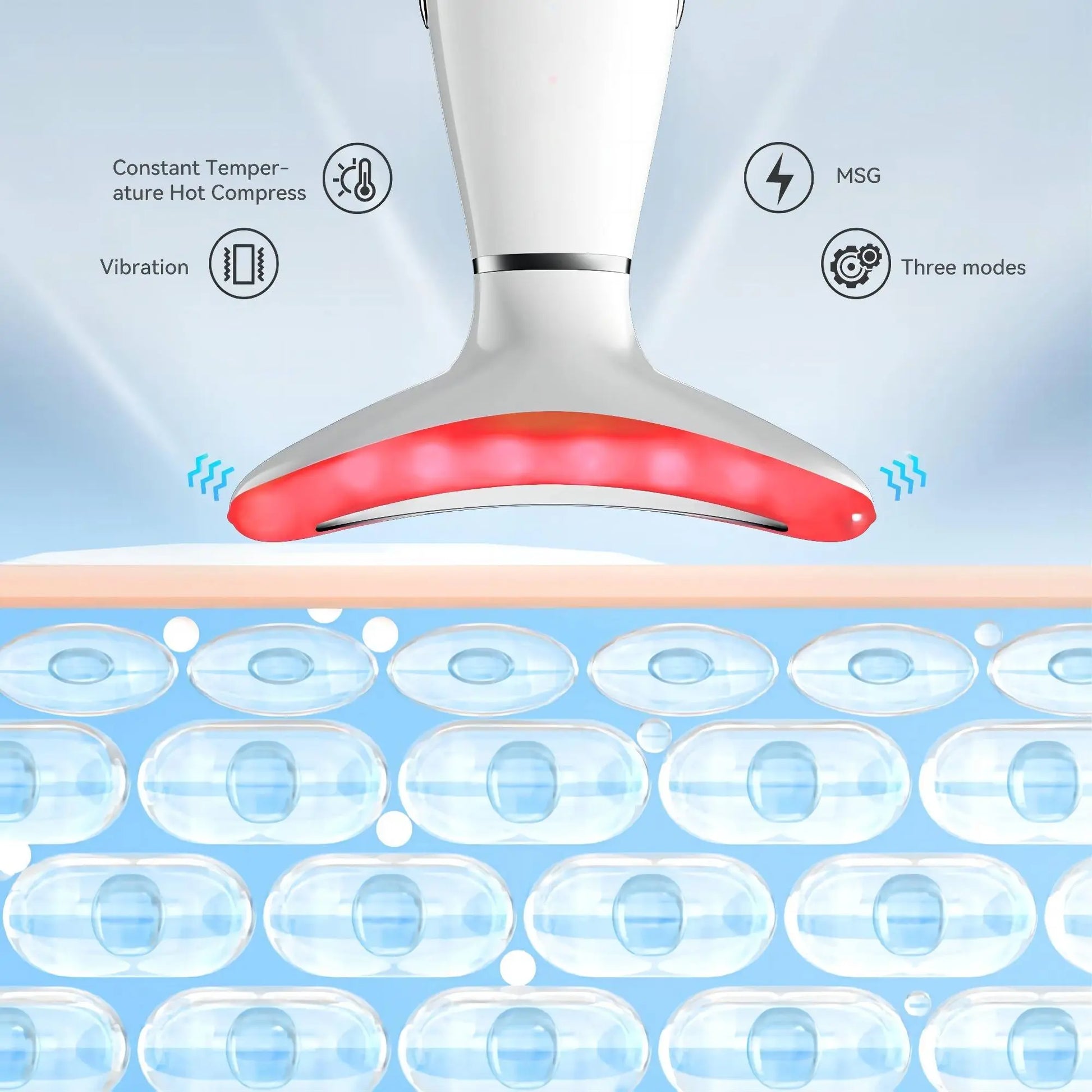 Revitalize Your Skin with the 3-Color LED Facial Massager - Ultimate Beauty Neck Instrument for Winter & Valentine's Day Gifts, Wrinkle Remover & Double Chin Solution